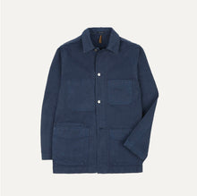 Load image into Gallery viewer, Navy Cotton Duck Canvas Five-Pocket Chore Jacket
