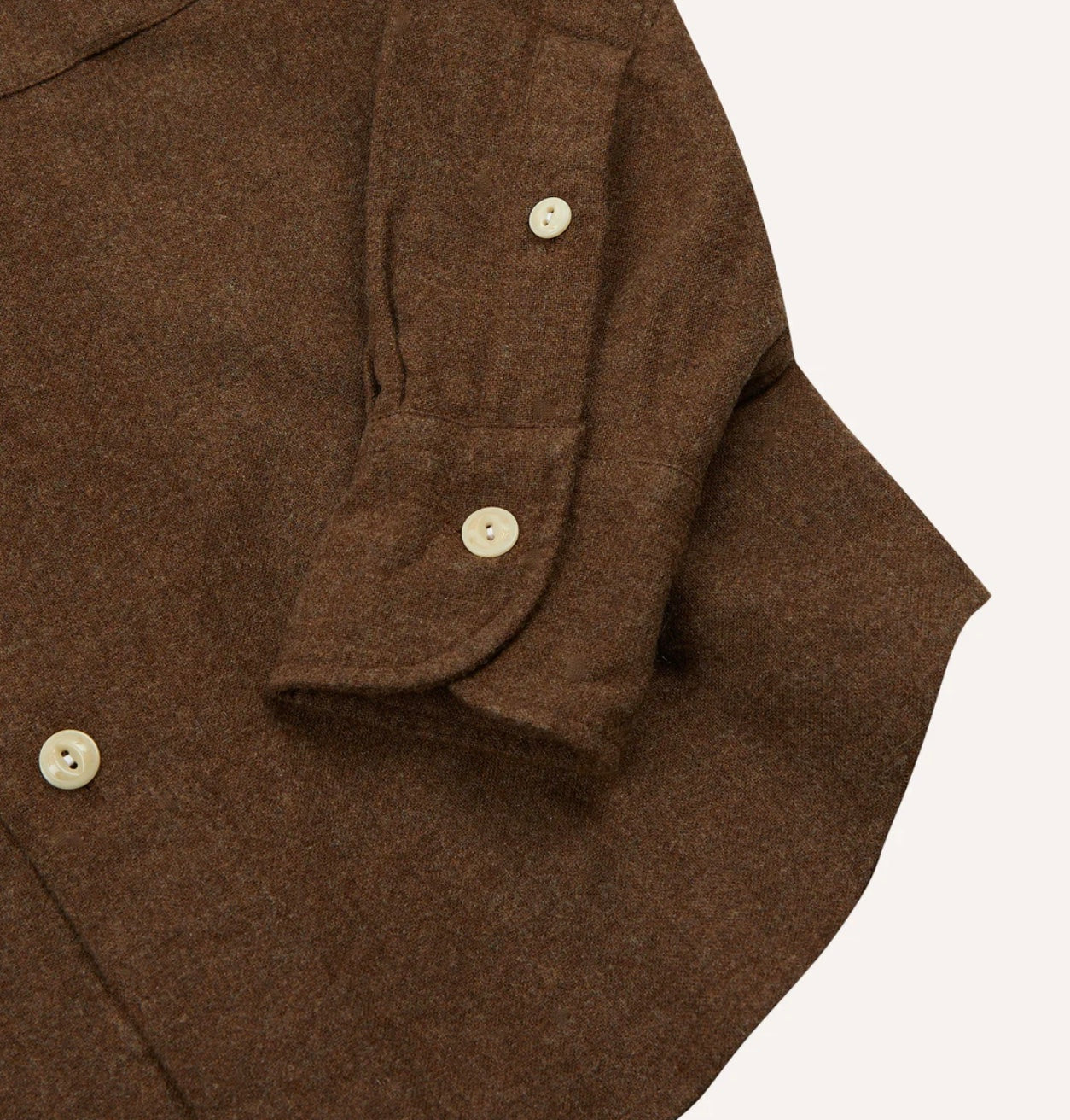 Drake's Brown Wool Two-Pocket Work Shirt – doherty evans & stott