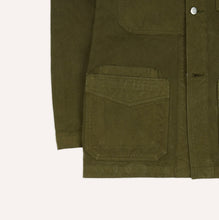 Load image into Gallery viewer, Olive Cotton Duck Canvas Five-Pocket Chore Jacket
