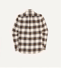 Load image into Gallery viewer, Drake&#39;s Brushed Cotton Brown / Navy Checked Shirt
