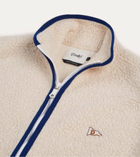 Load image into Gallery viewer, Drake&#39;s Ecru Boucle Wool Zip Fleece Vest
