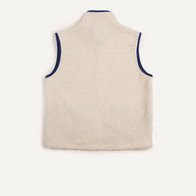 Load image into Gallery viewer, Drake&#39;s Ecru Boucle Wool Zip Fleece Vest
