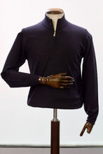 Load image into Gallery viewer, Fedeli &#39;Favonio&#39; 1/4 Zip Knit Navy 1
