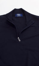 Load image into Gallery viewer, Fedeli &#39;Favonio&#39; 1/4 Zip Knit Navy 2
