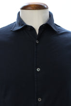 Load image into Gallery viewer, Fedeli &#39;Jason&#39; Giza Cotton Jersey Shirt, Navy
