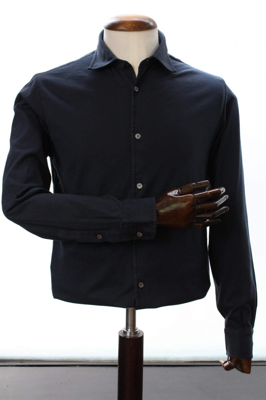 Fedeli 'Jason' Giza Cotton Jersey Shirt, Navy