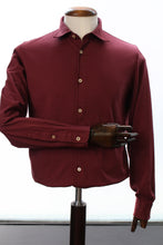 Load image into Gallery viewer, Fedeli &#39;Jason&#39; Giza Cotton Jersey Shirt (Raspberry)
