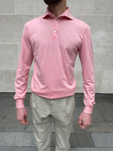 Load image into Gallery viewer, Fedeli &#39;Zero&#39; Giza Cotton Polo Shirt (Pink) 
