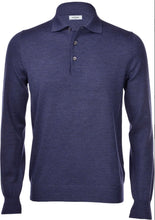 Load image into Gallery viewer, Gran Sasso Merino Polo Knit, Airforce Blue
