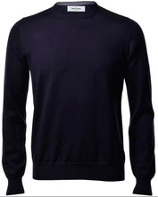 Load image into Gallery viewer, Gran Sasso Crew Neck Merino Knit, Navy
