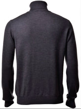 Load image into Gallery viewer, Gran Sasso Merino Rollneck Charcoal back
