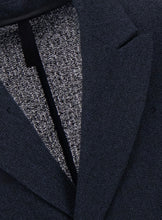 Load image into Gallery viewer, Harris Wharf DB Jacket Peak Lapel (Navy &amp; Black bicolour)
