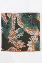 Load image into Gallery viewer, Limited Edition of Six Wild Parrots Print Wool-Silk Pocket Square( Green)
