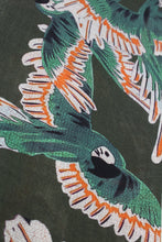 Load image into Gallery viewer, Limited Edition of Two Wild Parrot Print Wool-Silk Scarf (Green)
