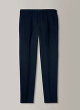 Load image into Gallery viewer, Incotex pleated flannel trousers navy 4
