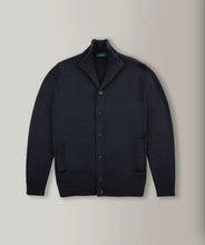 Load image into Gallery viewer, Zanone Chioto Merino Wool Bomber Cardigan - Dark Navy
